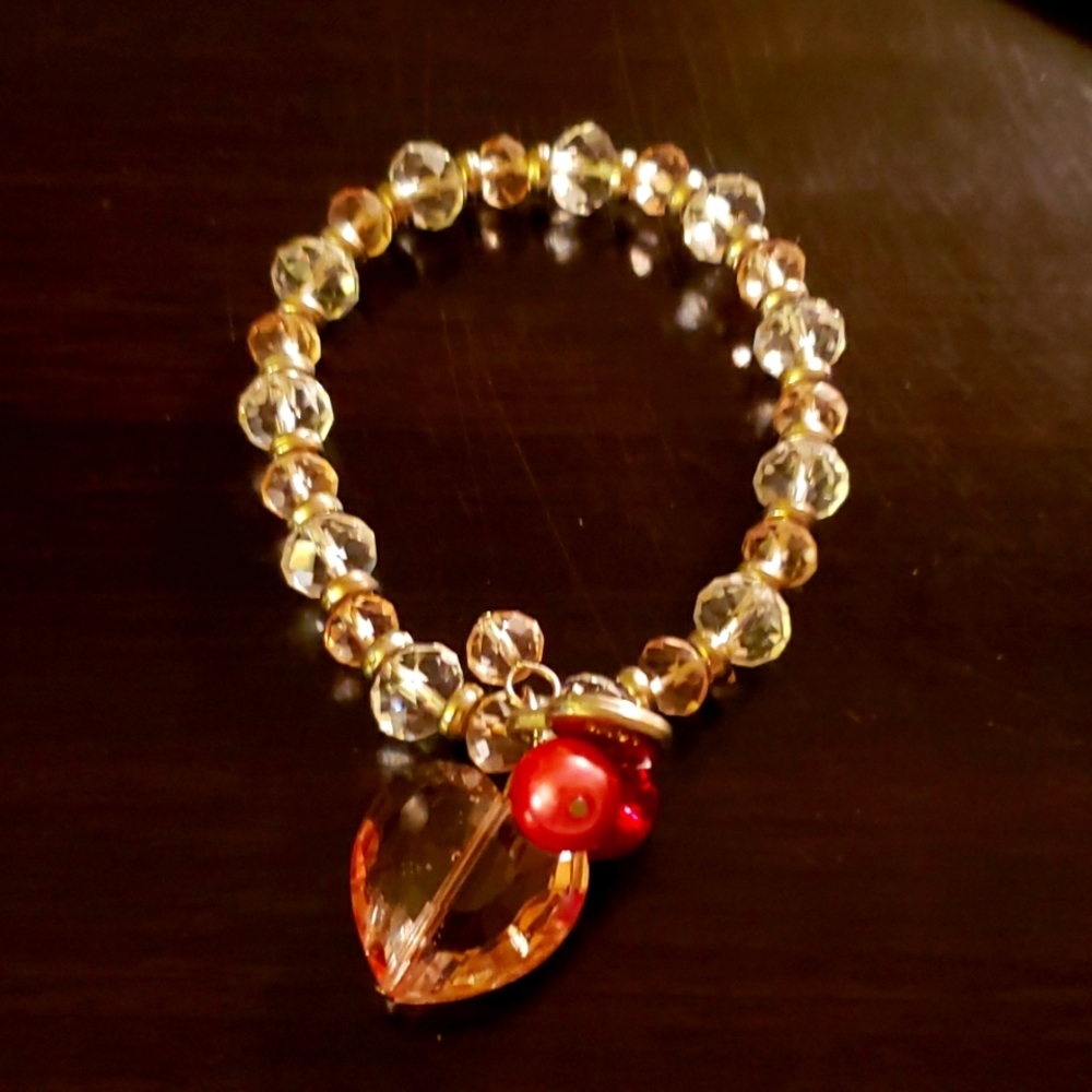 Crystal heart bracelet